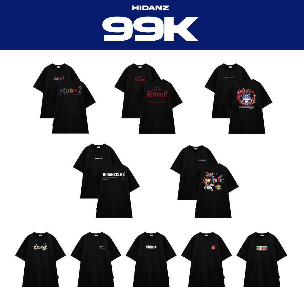 Áo thun Unisex Brand HIDANZ - Áo Random sale lỗi nhẹ - Giao ngẫu nhiên