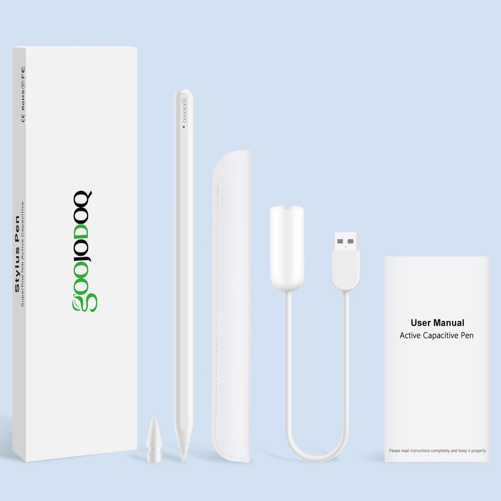 Bút Cảm Ứng Goojodoq Pro 11 2020 2018 2019 Air 4 Kèm Sạc Không Dây Tiện Dụng