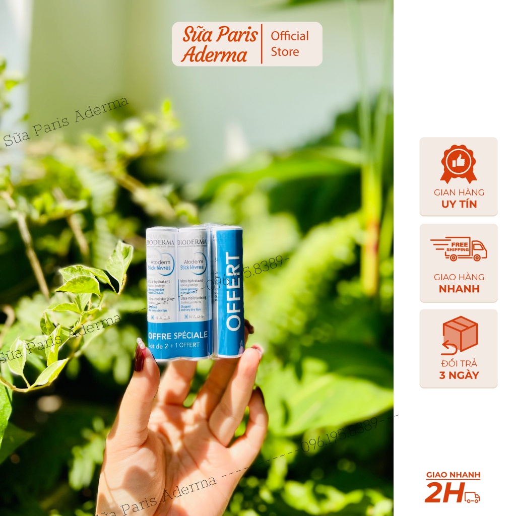 Son dưỡng BD Pháp atoderm stick levers giúp môi mềm mịn, hết khô nứt nẻ