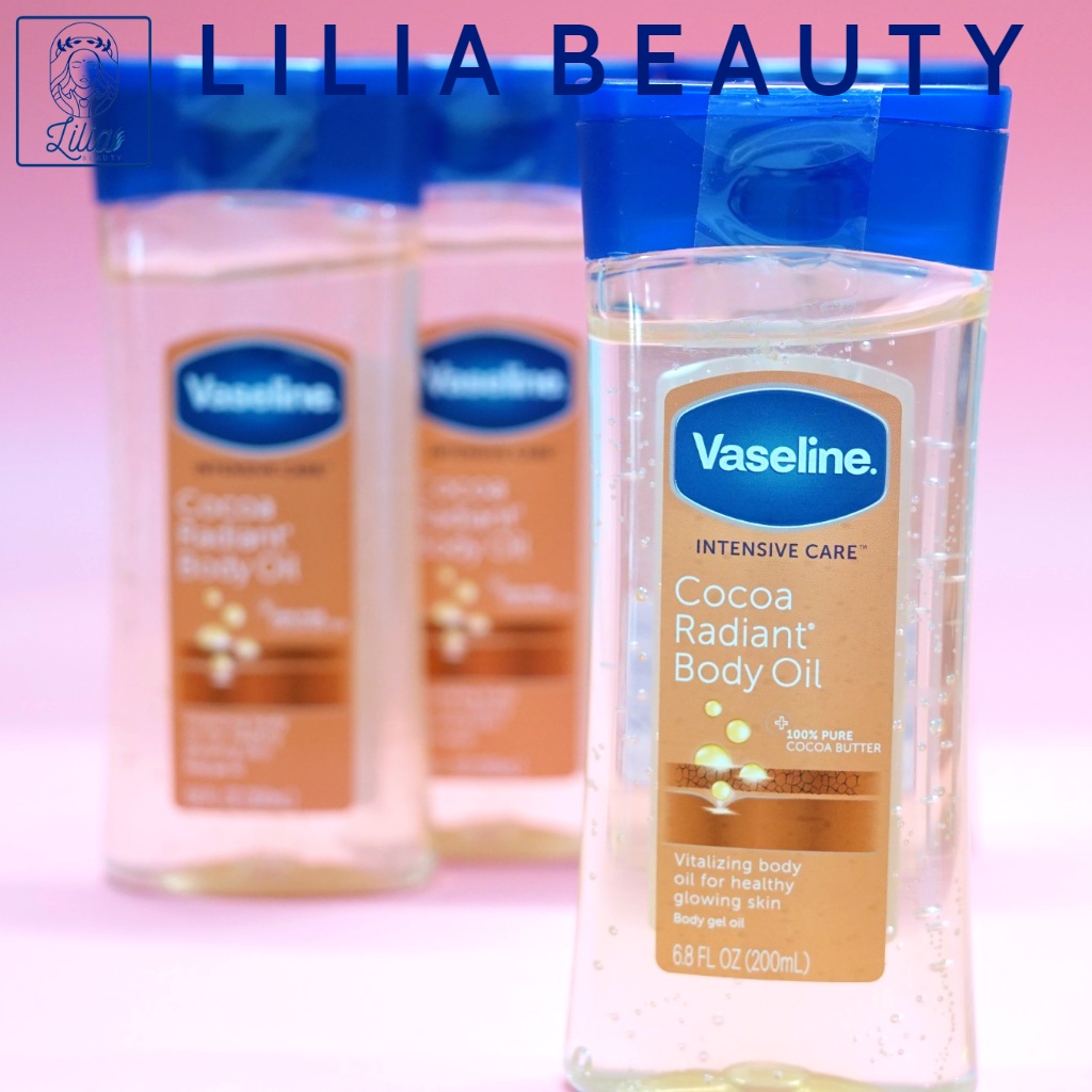 Vaseline Cocoa Radiant Body Oil- Dưỡng Ẩm Vaseline toàn thân dạng Gel Oil