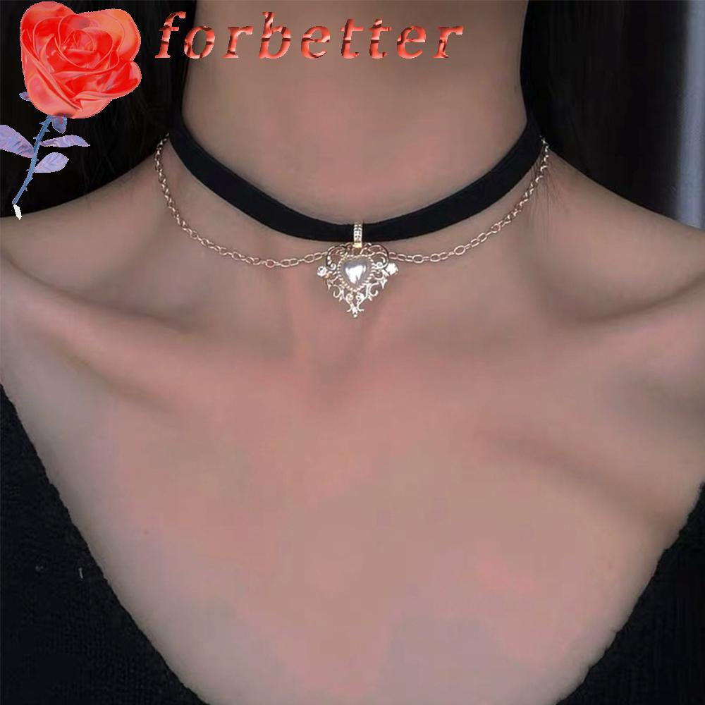 Vòng cổ trang sức hình trái tim thời trang cổ điển dành cho nữ