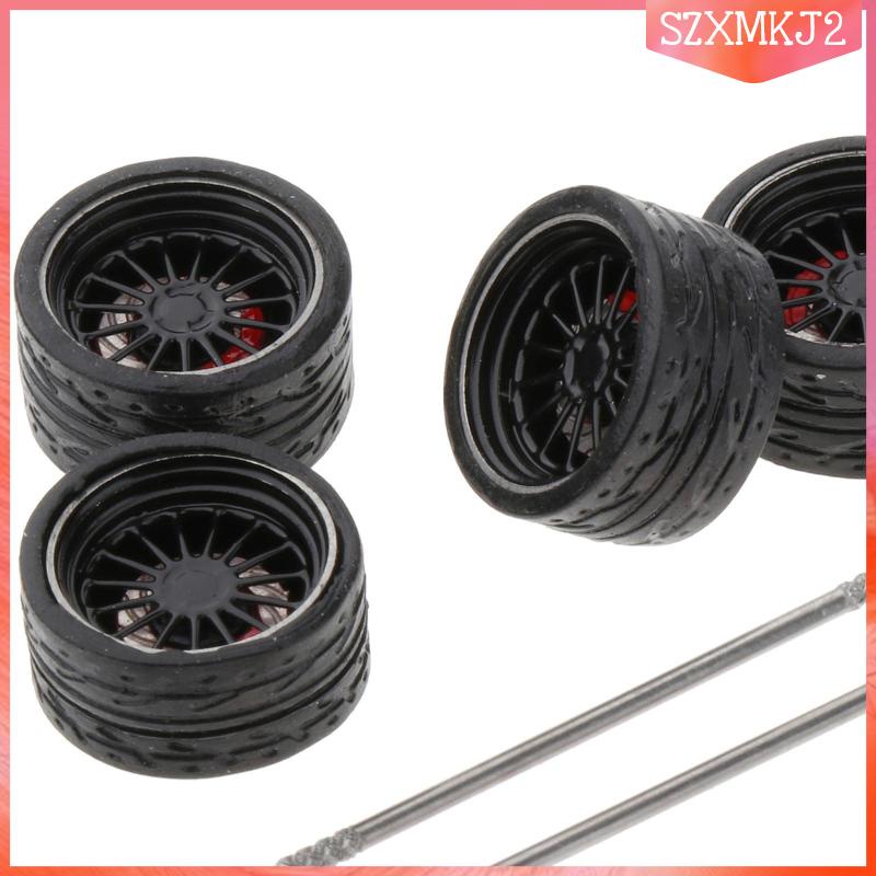 Bộ 4 Bánh Xe Đồ Chơi Diecast szxmkj2 1: 64 DIY