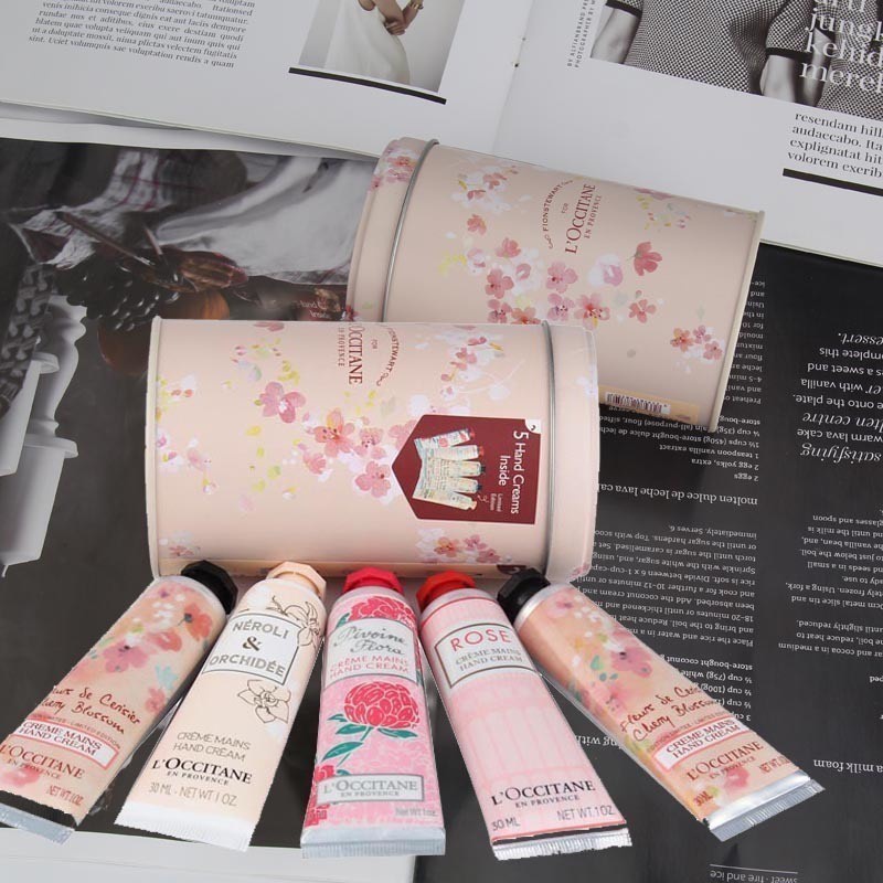 Kem dưỡng da tay hộp tròn 5 tuýp L Ocitane hàng nội địa trung siêu thơm