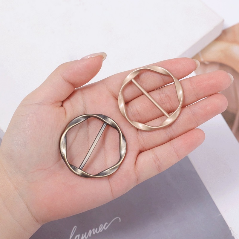 Nút Thắt Nút Tròn Bằng Kim Loại Cố Định Khăn Choàng / Áo Sơ Mi Trang Trí Đơn Giản Thời Trang