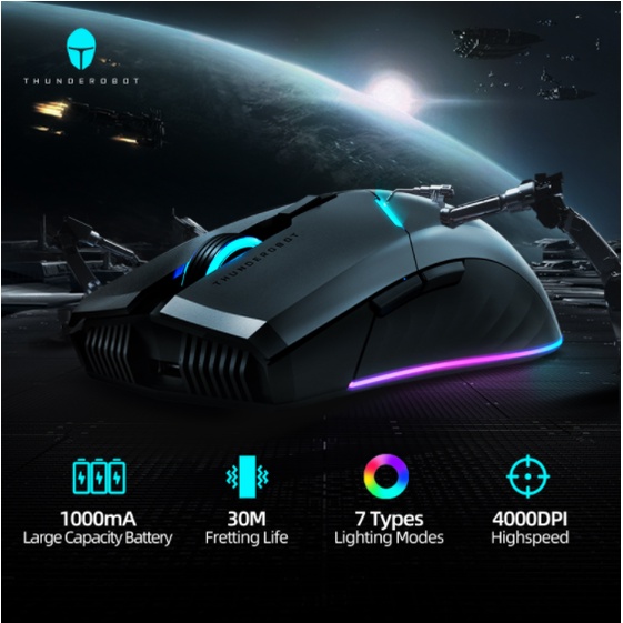 Chuột Chơi Game Không Dây 2.4G RGB 16000 DPI 1000mAh ThundeRobot ML703 / ML701 / MG701