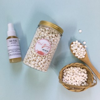 Sáp wax lông Wax Beans - Sáp wax lông siêu bám lông đóng hũ Tặng kèm que
