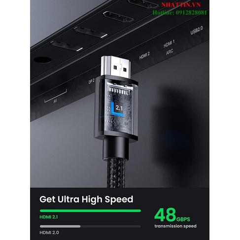 Cáp nối dài HDMI 2.1 âm dương hỗ trợ 8K@60Hz Ugreen cao cấp