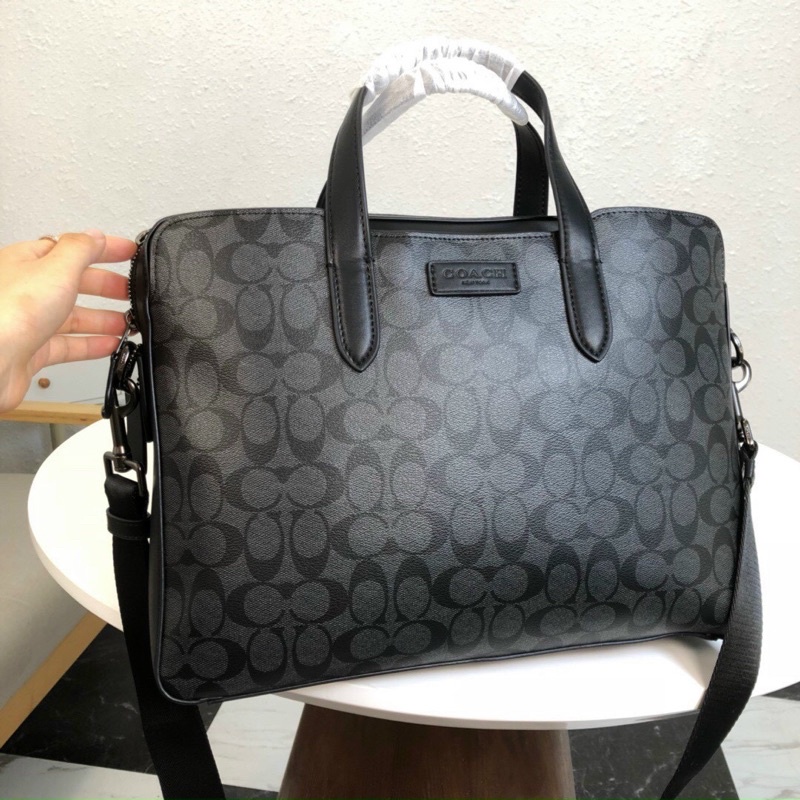 Cặp Xách Coach Penn Brief In Signature Canvas