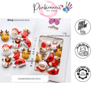 Charm ông già noel tuần lộc chiếc tất noel chiếc mũ noel