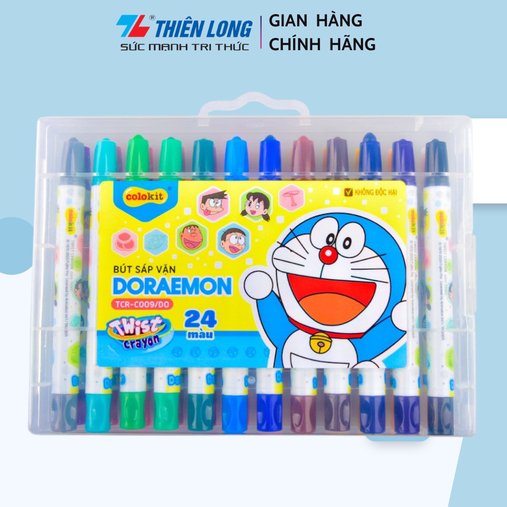 Bút sáp vặn Thiên Long Colokit- 12/18/24 màu-TCR-C007/DO- TCR-C008/DO- TCR-C009/DO