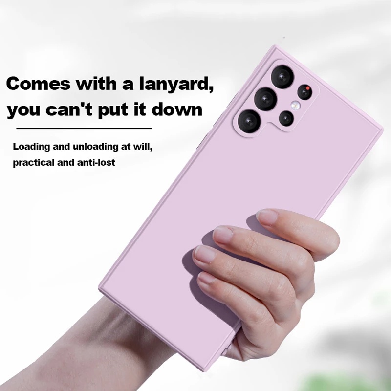 Ốp Điện Thoại Silicon Dẻo Siêu Mỏng Dáng Vuông Cho Samsung Galaxy S22 Ultra S21 Plus S20 FE Note 10 Pro 20 Ultra