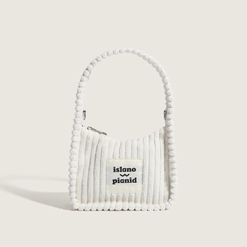 Túi Đeo Chéo Dây Xích Bằng Vải Nhung In Chữ Cái Màu Hồng Dành Cho Bạn Nữ