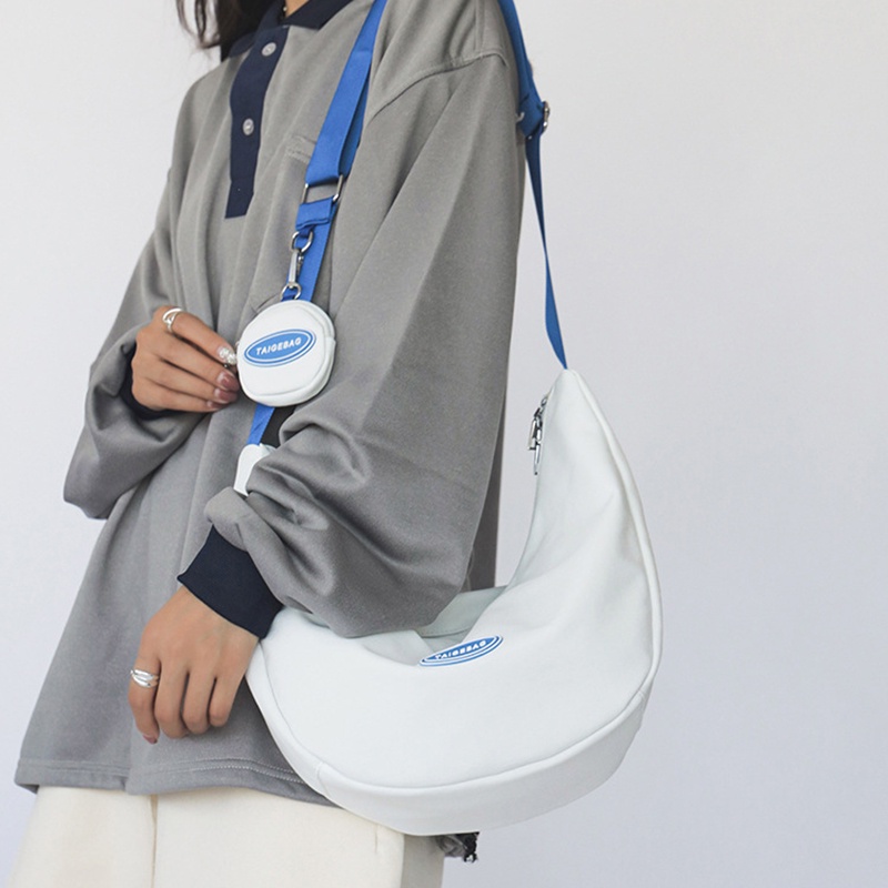 Túi Đeo Vai Bằng Vải canvas Thiết Kế Đơn Giản Phong Cách Nhật Bản Dành Cho Nữ