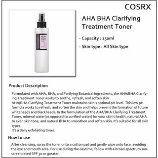 Toner Cosrx AHA và BHA