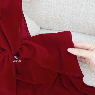 VA389       ĐẦM ĐỎ CỔ YẾM