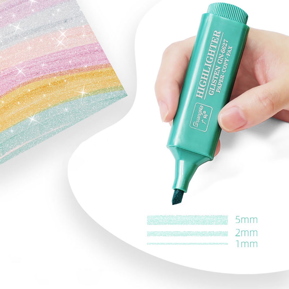 Bút Đánh Dấu Morandi Sắc Tố Đơn 8 Màu Ánh Kim