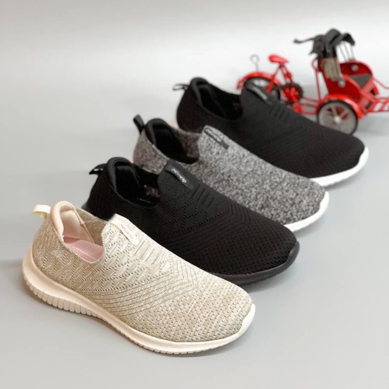 Giày lười Skecher nữ vải thun co giãn ko bai xù
