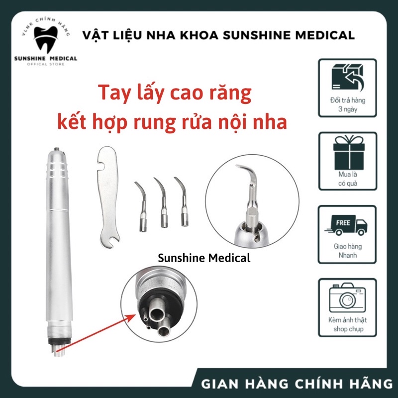Tay lấy cao kết hợp rung rửa nội nha lắp vào tay nhanh ghế răng