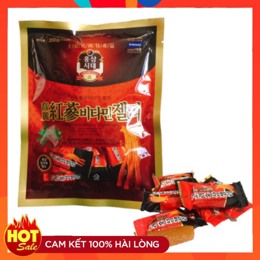 Kẹo hồng sâm dẻo hàn quốc chính hãng gói 200gr