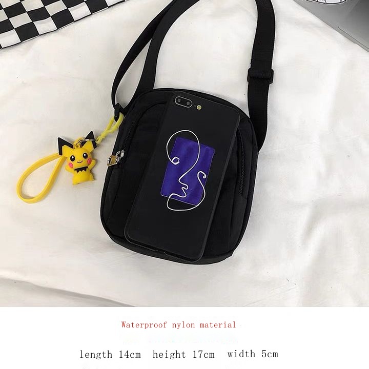 Túi Đeo Chéo Một Bên Vai Kích Thước Nhỏ Nhẹ Đơn Giản Hợp Thời Trang Phong Cách Nhật Bản Cho Nam Và Nữ