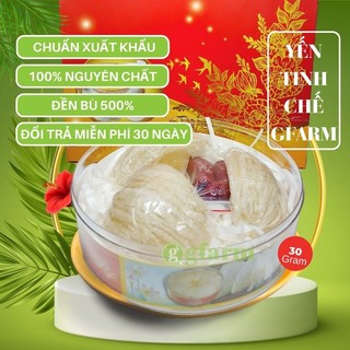 Yến sào tinh chế GFARM 30g - Tổ yến nguyên chất loại 1 cao cấp - Yến tinh chế hai mặt sợi tự nhiên không tẩy trắng