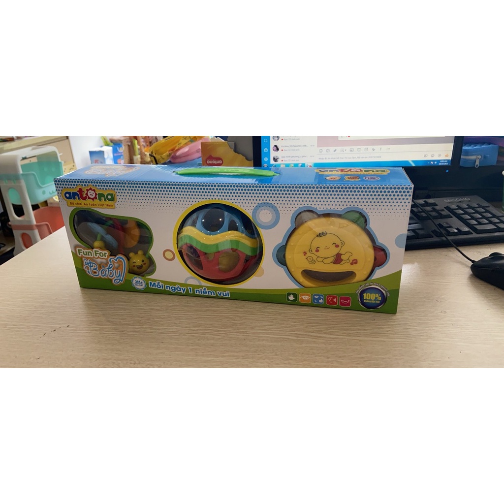 Bộ đồ chơi quà tặng 3 chi tiết Fun For Baby của Atona