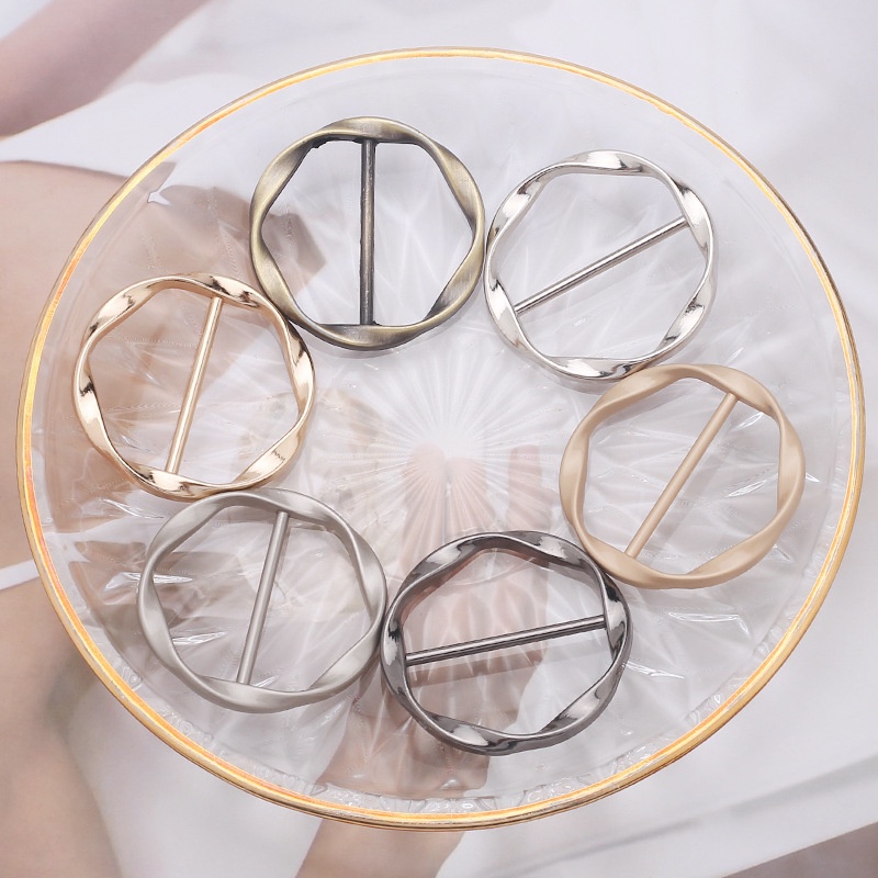 Nút Thắt Nút Tròn Bằng Kim Loại Cố Định Khăn Choàng / Áo Sơ Mi Trang Trí Đơn Giản Thời Trang