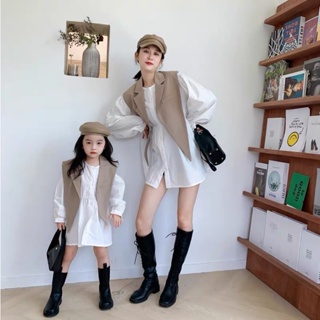 Set đầm mẹ và bé, đồ đôi kiểu dáng babydoll phong cách Hàn Quốc sang trọng hàng Quảng Châu cao cấp Hy.babeKorea