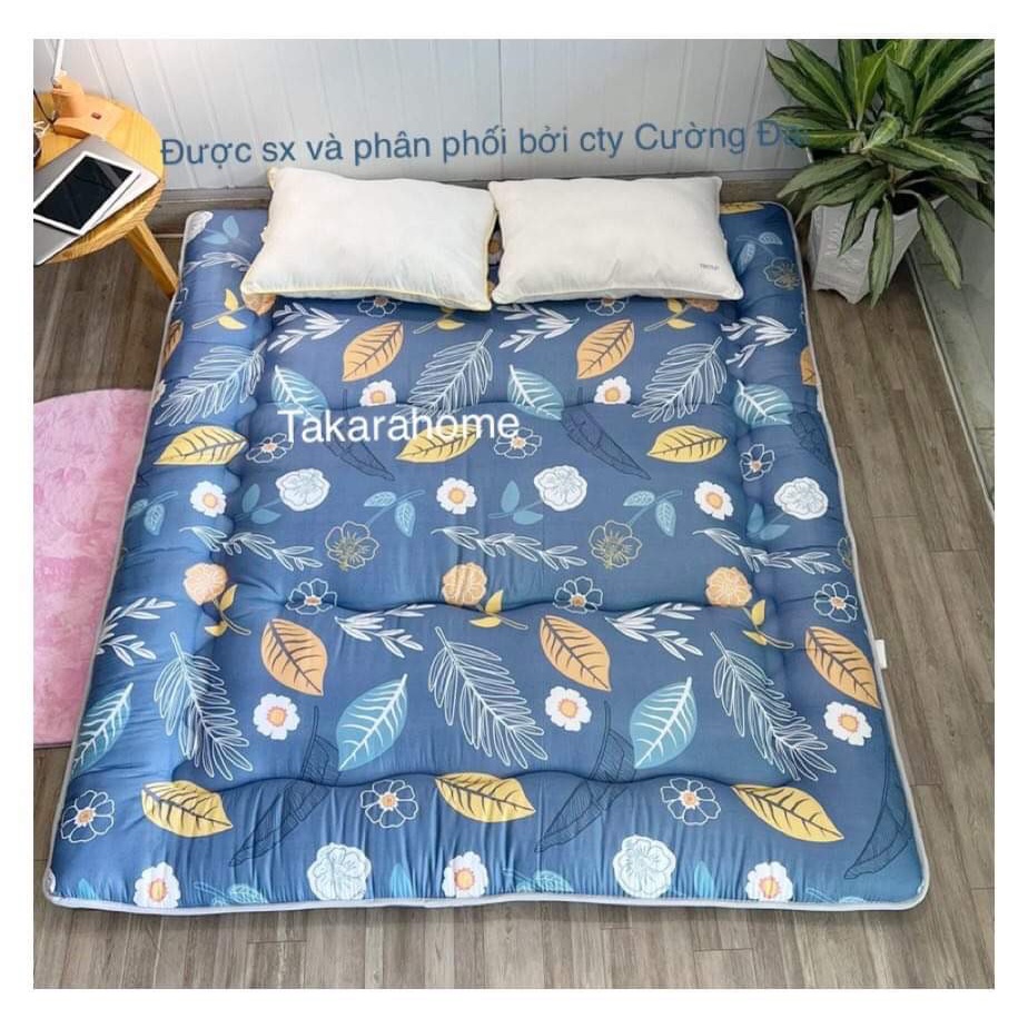 Topper Nệm Bông xuất Nhật, hàng công ty hình lá siêu sang đủ size 1m 1m2 1m4 1m6 1m8 dài 2m TK3