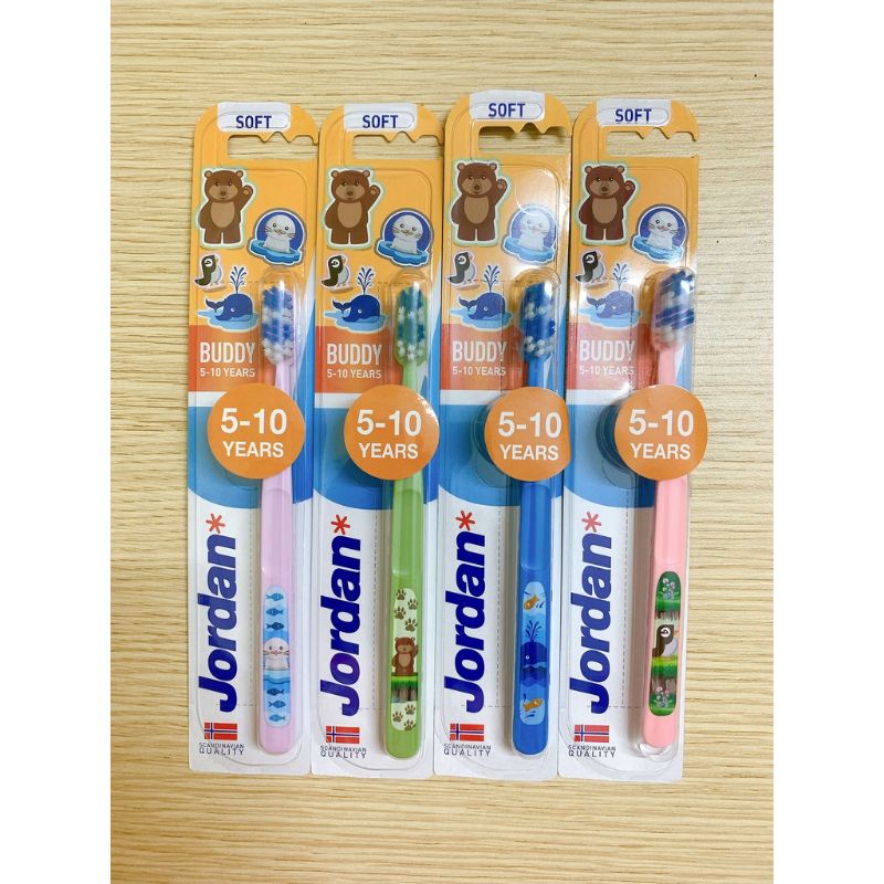 Bàn chải đánh răng cho bé Jordan 5-10 tuổi