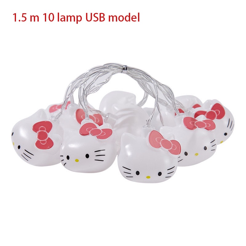 Dây Đèn Trang Trí Phòng Ngủ Hình Hello Kitty