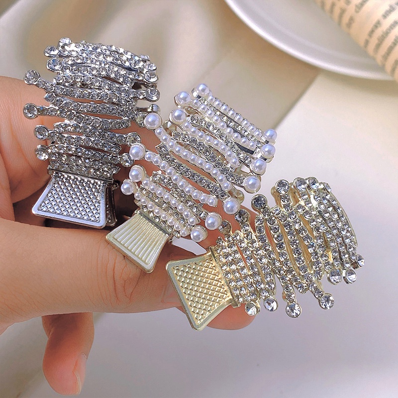 Kẹp tóc đuôi ngựa đính đá , kẹp tóc phong cách hàn quốc mới