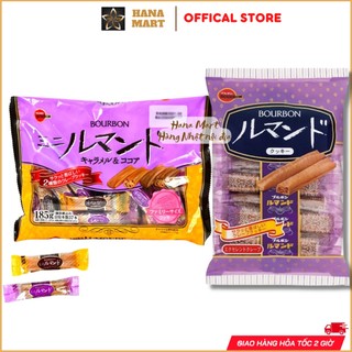 Bánh xốp Bourbon Lumonde 88g vị socola, trà xanh thơm ngon, giòn béo, không chất bảo quản