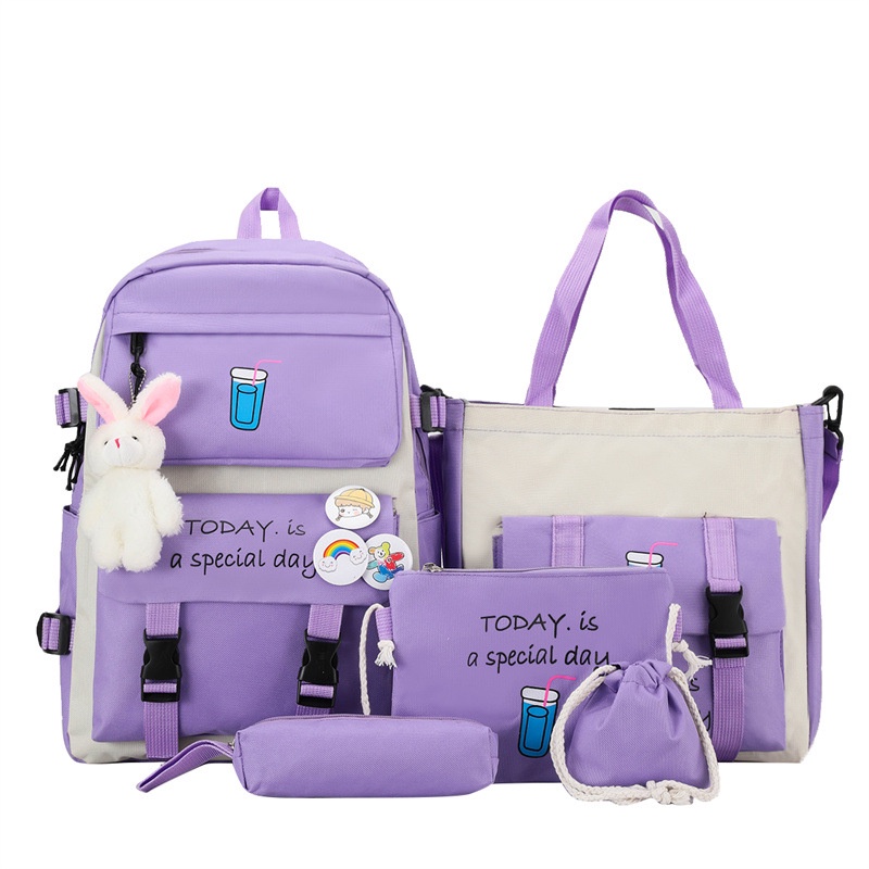 Combo Balo 4 Món Đi Học, Balo Thời Trang - SET CHIẾC LY TODAY