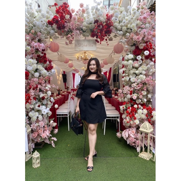 Đầm thiết kế bigsize chubby tay phồng cao cấp  AV39-0922