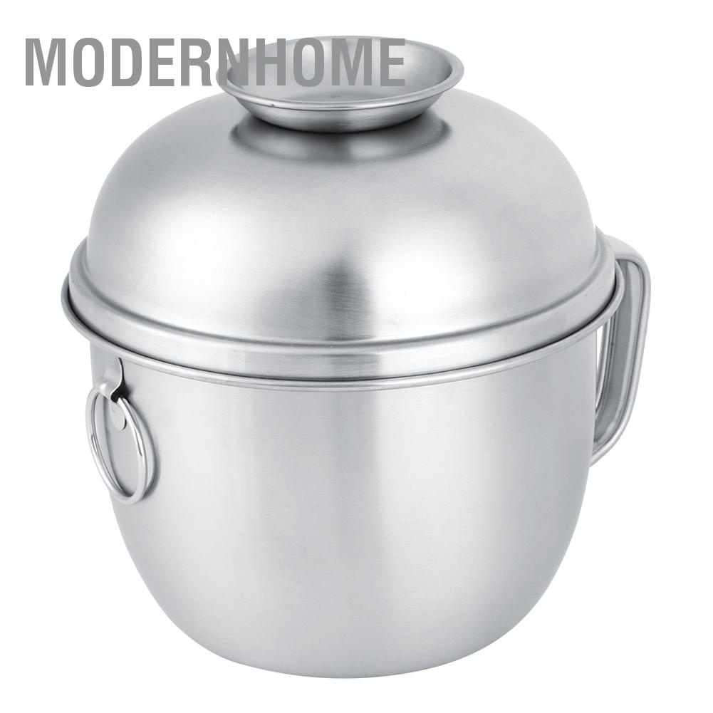 ModernHome Bát mì gia dụng bằng thép không gỉ 304 súp thực phẩm Hộp đựng trái cây có nắp đậy