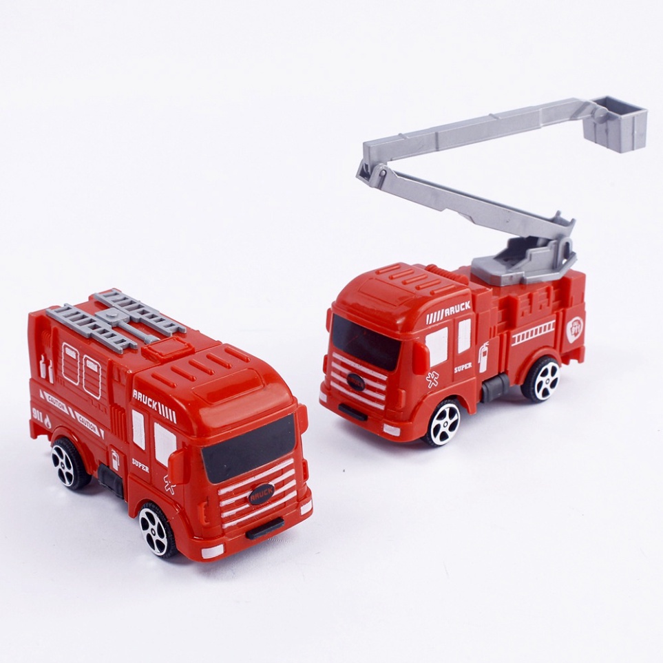 phụ kiện bánh kem sinh nhật [FREESHIP❤️] bộ 4 xe cứu hỏa