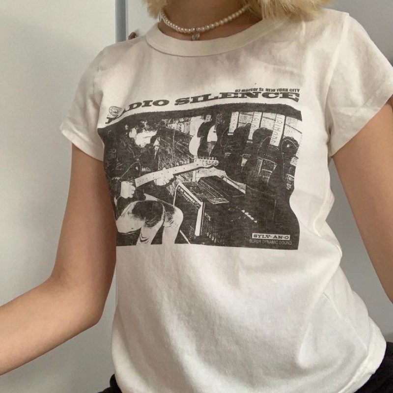 Brandy Melville Hailie Radio Silence Baby Top