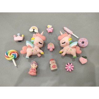 Set Charm Gắn Dép ngựa pony(2 charm to + 10 charm bé)