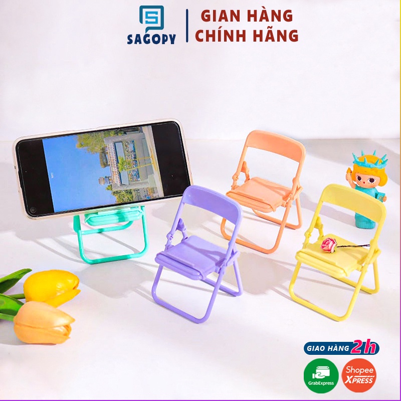 Giá đỡ điện thoại Sagopy hình ghế bằng nhựa kích thước 12.5 x 6.5cm
