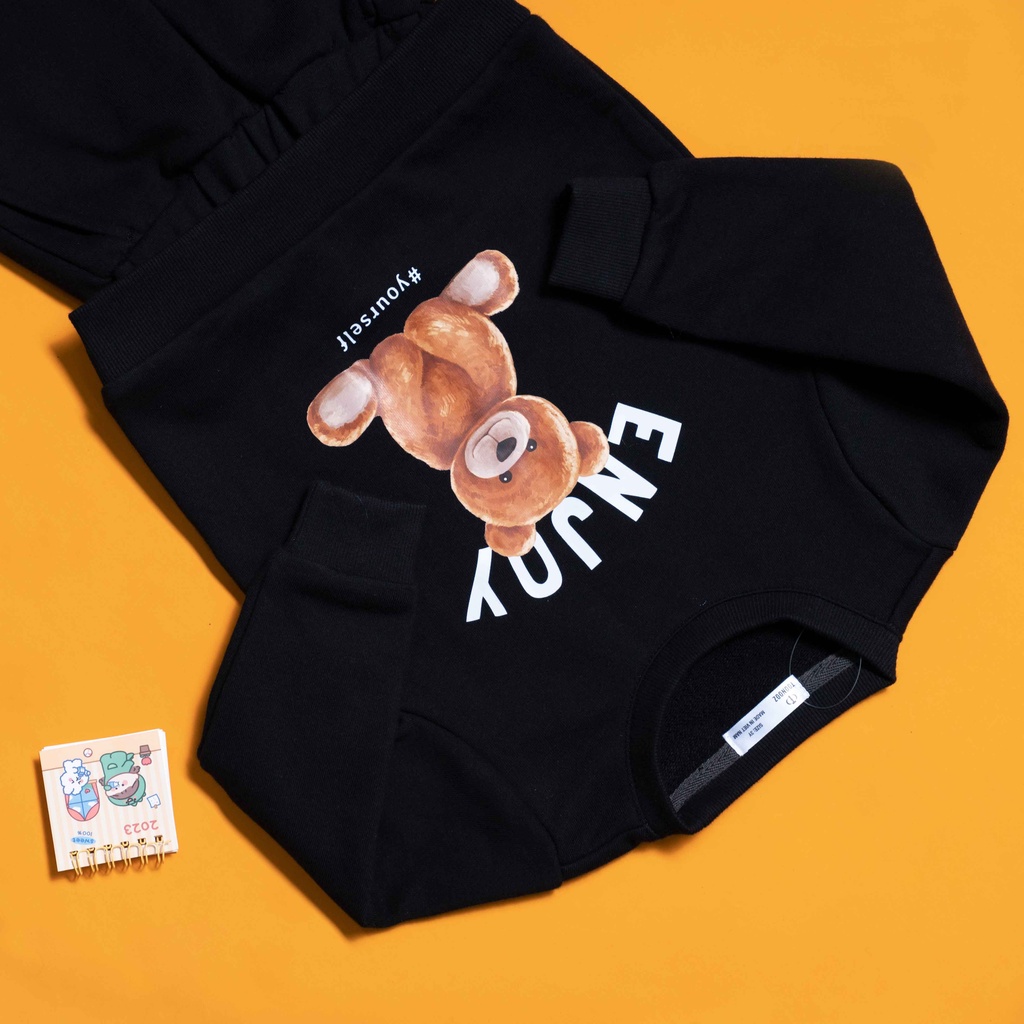 Bộ nỉ cho bé Toonooz BD06 Bộ nỉ trẻ em giữ ấm cho bé 13-21KG