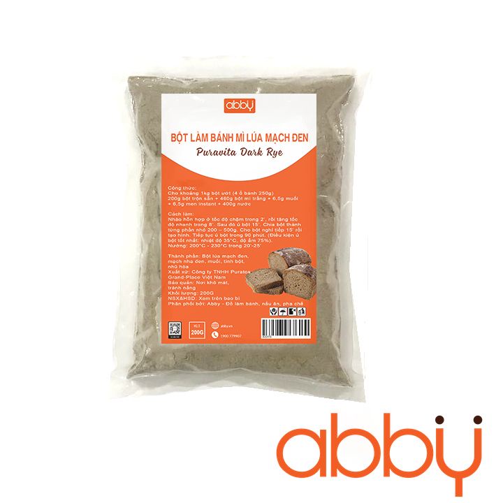 Bột làm bánh mì lúa mạch đen Puratos 200g