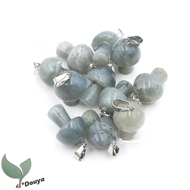 Mặt Dây Chuyền Hình Nấm Bằng Đá Thạch Anh Chakra Reiki Dùng Làm Trang Sức DIY