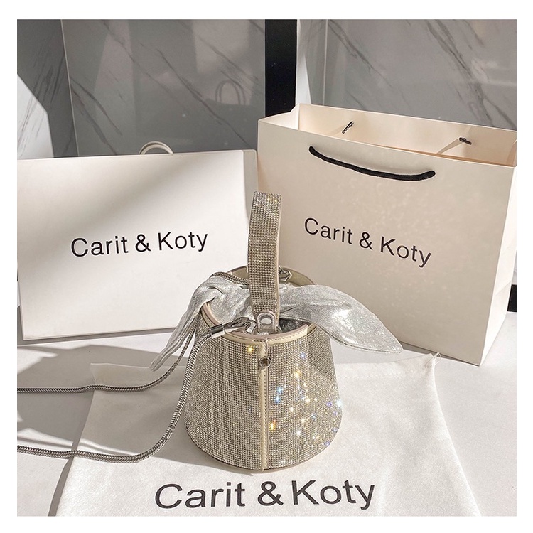 N210-Carit Koty túi xô đính đá cao cấp mang phong cách Retro