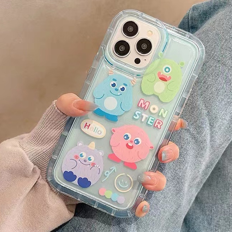Ốp Điện Thoại Silicon TPU Mềm Trong Suốt In Hình Quái Vật Dễ Thương Cho IPhone 14 13 12 11 Pro XS Max X XR 8 7 6 6S Plus