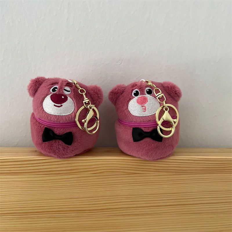 Túi Đựng Tiền Xu / Tai Nghe / Túi Xách Bằng Vải Bông Hình Gấu / Dâu Tây Sức Chứa Nhỏ Nhắn Dễ Thương ihs J9VM