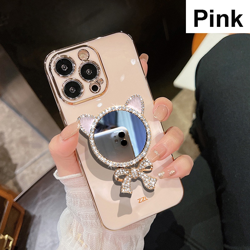 Ốp Điện Thoại Vuông Mạ Gương Cho Xiaomi 11 12 Lite Mi Mix 4 Civi 2 A1 A2 Note 10 Pro Mi 9T 10T 11T 12T 12 Pro Ultra