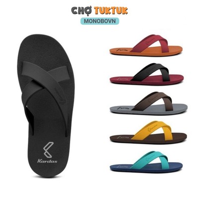 Dép nam quai chéo Thái Lan chất cao su êm chống trơn trượt đi nước đi mưa  KARDAS Jacker 6