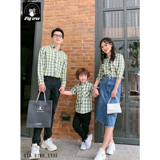 combo Aó sơ mi mi bố và bé FIG TREE