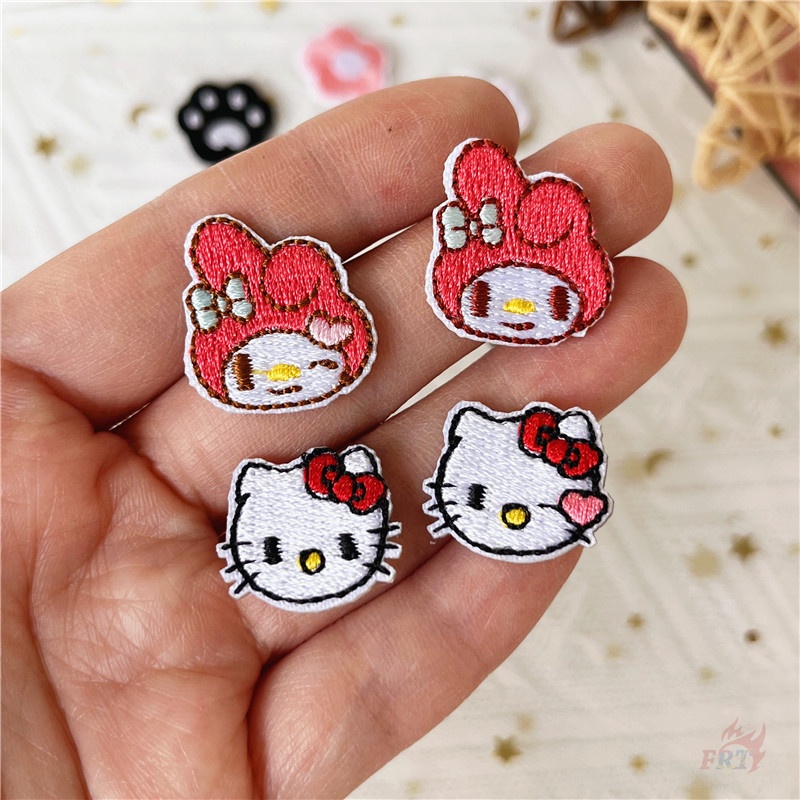 ✿ Miếng Dán Tự Dính Hình Hoạt Hình Mini Dễ Thương - Hello Kitty / Cinnamoroll / Melody / Kuromi ✿ 1 Miếng Dán Ủi Quần Áo Hình Dấu Chân Chó